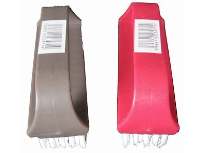 Neglebørste ass. farver, grå og rød, 1stk