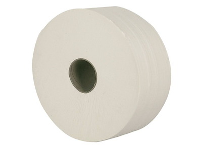 Jumborulle, ABENA Care-Ness Excellent, 2-lags, Midi, 300m x 9,5cm, Ø25cm, hvid, nyfiber, 6 rl/pk