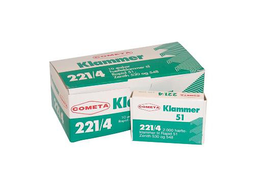 Hæfteklammer Rapid 2000 stk 221/4, 10pk/krt