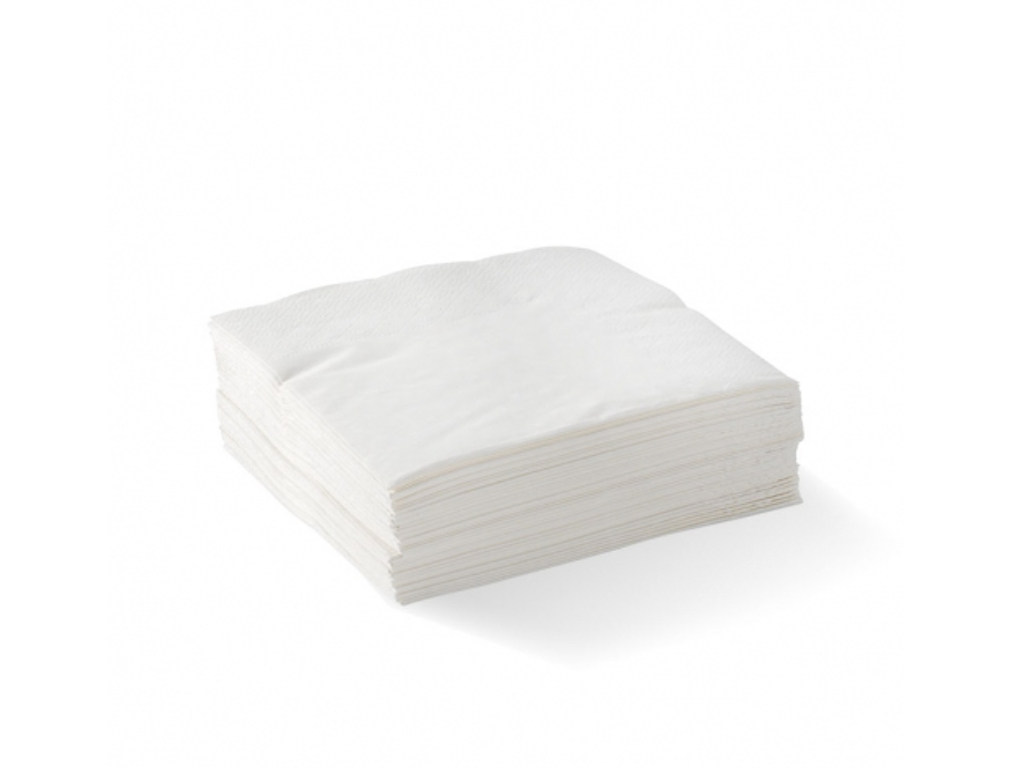 Napkin, White, 24x24cm, 2-layer, 1500stk/kl