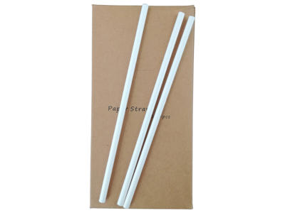 Papirsugerør Hvid 250 stk 20 cm
