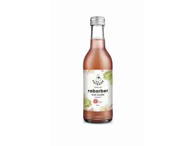 Fatdane Rabarber med Vanilie Øko, 25 cl. 24 stk