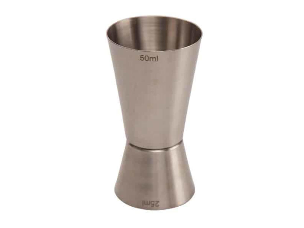 Jigger 25/50 ml Børstet Stål