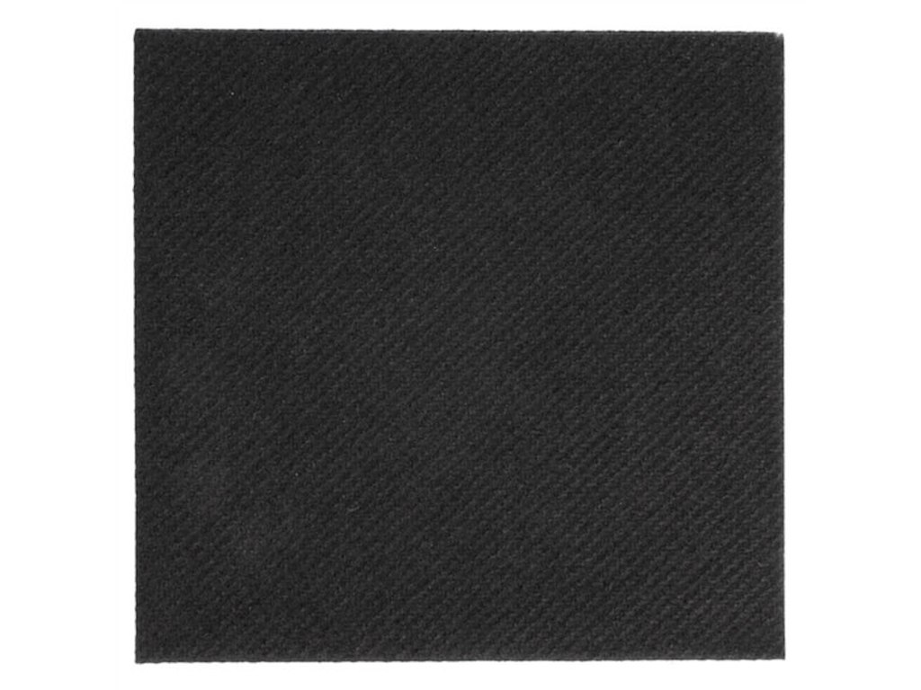 Soft Airlaid Sort 20x20cm (100 stk)