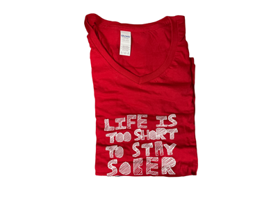 Calle 23 T-Shirt Rød "Life is to short"