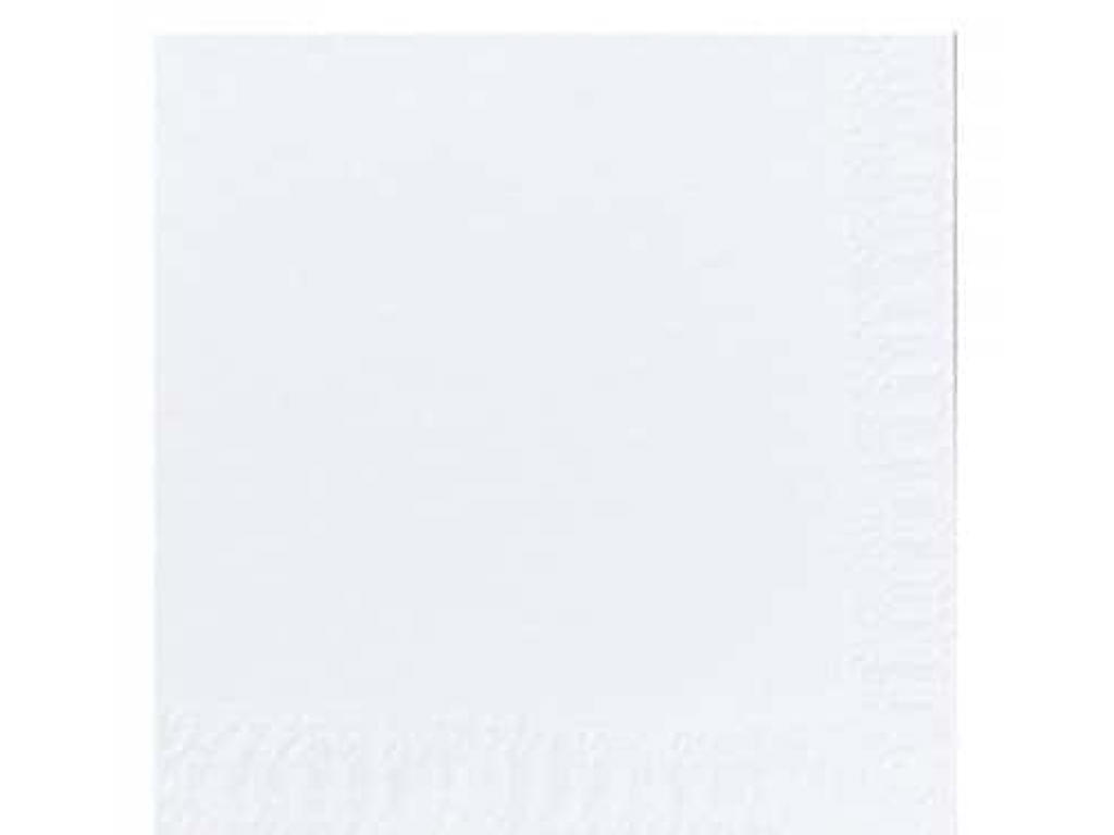 Cocktailserviet 3-lags Hvid 250 stk