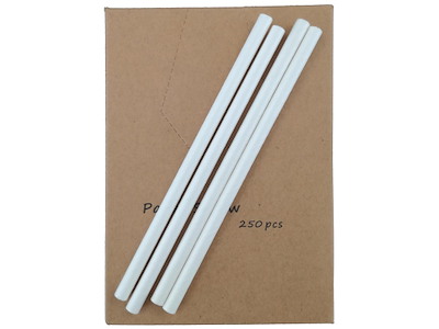 Papirsugerør Hvid 6x140mm 250 stk (FSC)
