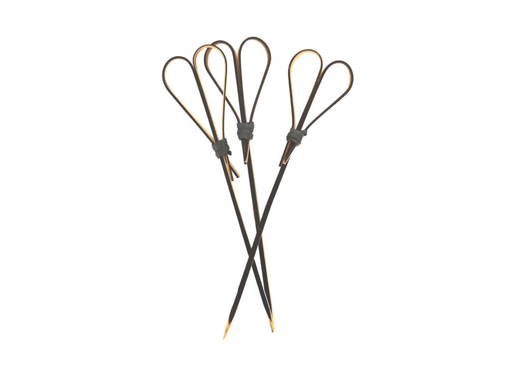 Bambus Sort Hjerte 12 cm 25 stk