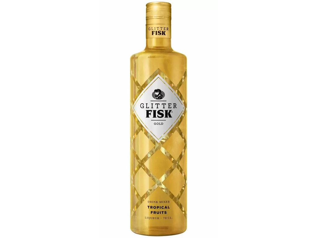 Glitter Fisk Gold