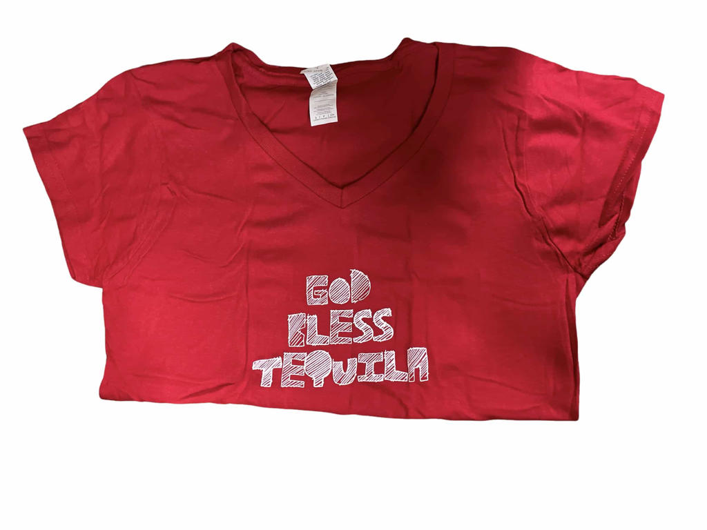 Calle 23 T-Shirt Rød "God Bless"