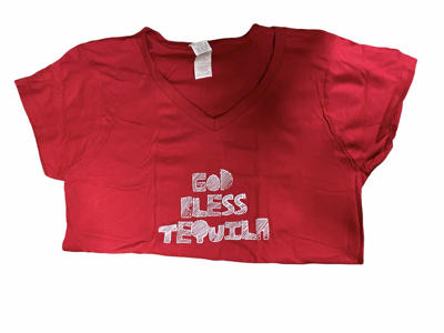 Calle 23 T-Shirt Rød "God Bless"