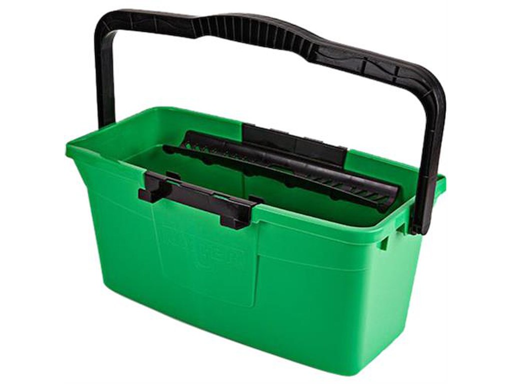 Spand til vinduesvasker, 43x26x23,5cm, 18l, grøn, plast/metal - 1pcs